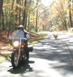 motorcycle tour in the mountains of North Carolina